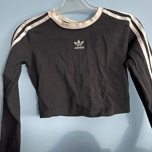 Adidas long sleeve crop top